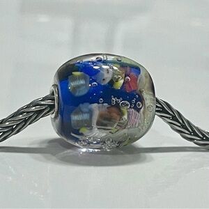 Authentic Trollbeads Blue Ocean Bead 00160